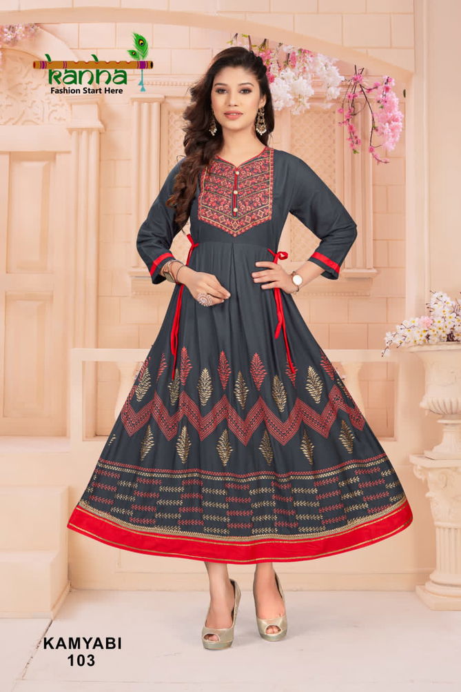 Kanha Kamyabi Designer Fancy Wear Wholesale Anarkali Kurtis
